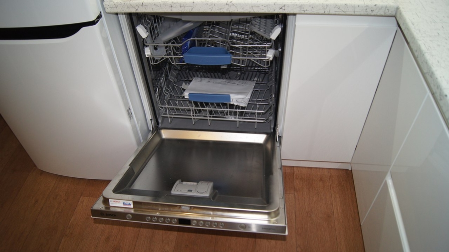 Белый кухонный гарнитур-Кухня МДФ в эмали «Модель 286»-фото4