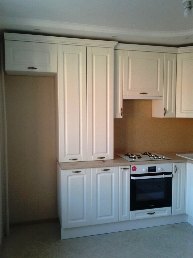 Белый кухонный гарнитур-Кухня МДФ в ПВХ «Модель 387»-фото2
