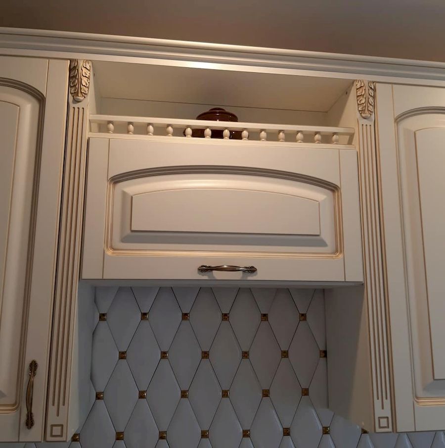 Белый кухонный гарнитур-Кухня МДФ в эмали «Модель 656»-фото5