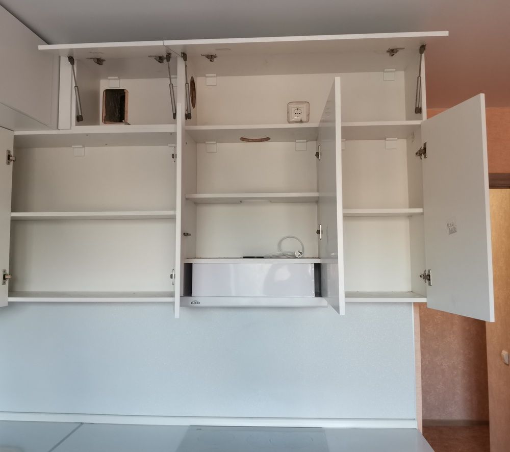 Белый кухонный гарнитур-Кухня МДФ в эмали «Модель 561»-фото5