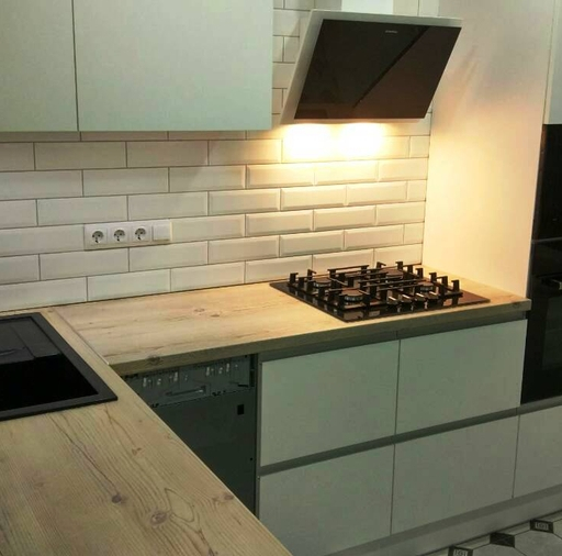 Белый кухонный гарнитур-Кухня из пластика «Модель 198»-фото6